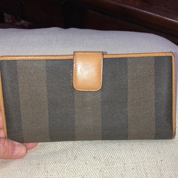 Fendi Pequin Stripe Long Wallet Vintage - Picture 13 of 15